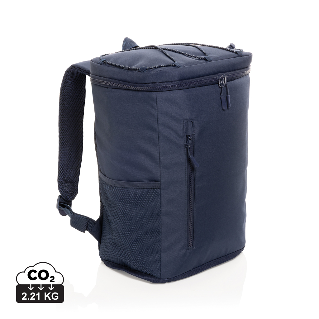 Sac à dos isotherme en rPET personnalisable AWARE™ Sonny Bleu marine